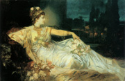 Charlotte Wolter als 'Messalina' painting - Hans Makart Charlotte Wolter als 'Messalina' art painting